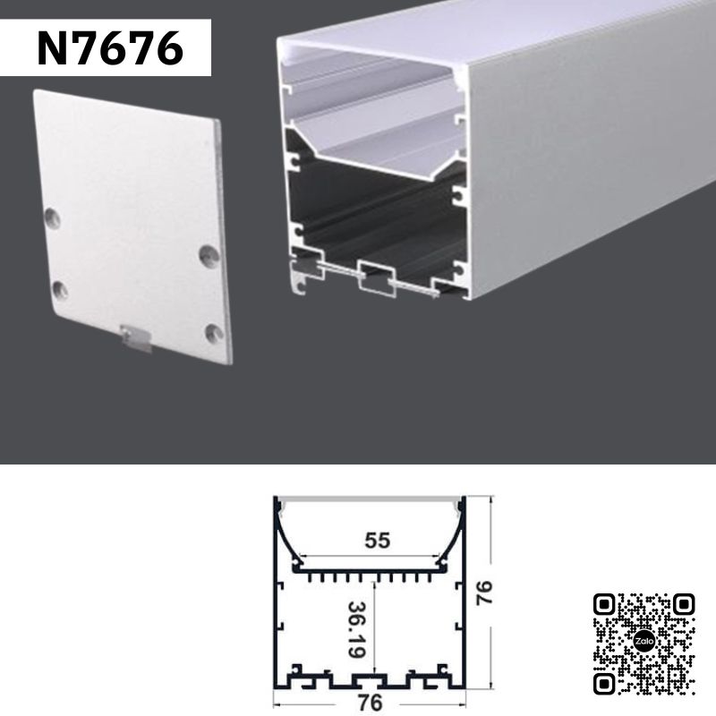 Thanh Nhôm Định Hình Lắp Nổi | N7676